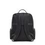 SQUADRA - Zaino Grande Pelle e Nylon-Nero