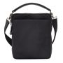 SQUADRA - Tracolla Grande con maniglia superiore Pelle e Nylon-Nero
