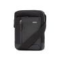 SQUADRA - Tracolla Piccola Pelle e Nylon-Nero