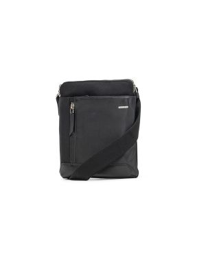SQUADRA - Tracolla Piatta Media Pelle e Nylon