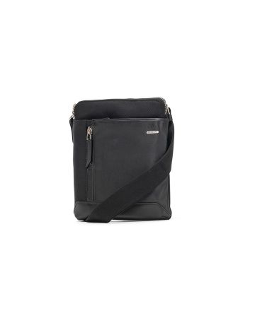 SQUADRA - Tracolla Piatta Media Pelle e Nylon